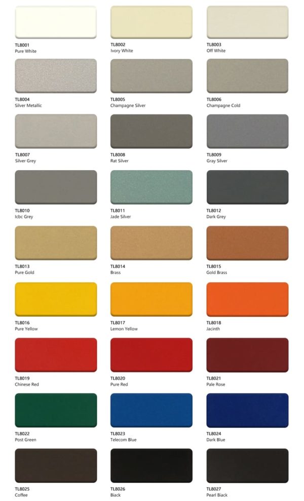 Aluminum Composite Panel Color Chart ACP Panel Sample Card